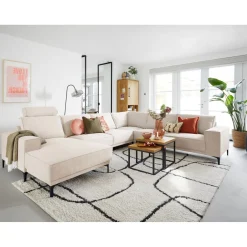 Profijt Meubel Hoekbank rechts Calira beige premium comfort