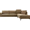 Profijt Meubel Hoekbank rechts Clanton bruin premium comfort met hoofdsteun