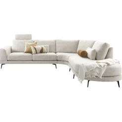 Profijt Meubel Hoekbank rechts Flandria beige premium comfort
