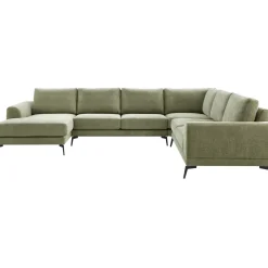 Profijt Meubel Hoekbank rechts Flandria groen basic comfort