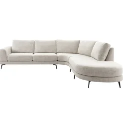Profijt Meubel Hoekbank rechts Flandria beige basic comfort