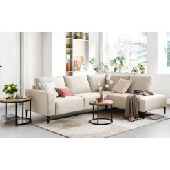 Profijt Meubel Hoekbank rechts Garzeno beige basic comfort
