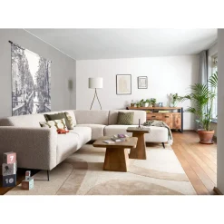 Profijt Meubel Hoekbank rechts Micco beige basic comfort