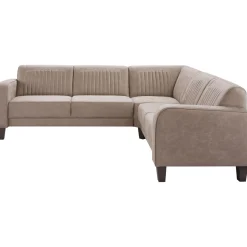 Profijt Meubel Hoekbank rechts Mills microleder taupe premium comfort