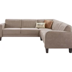 Profijt Meubel Hoekbank rechts Mills microleder taupe premium comfort