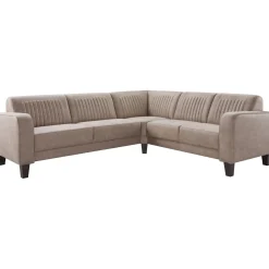 Profijt Meubel Hoekbank rechts Mills microleder taupe premium comfort