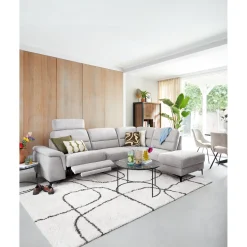 Profijt Meubel Hoekbank rechts Mirtho grijs relaxfunctie basic comfort
