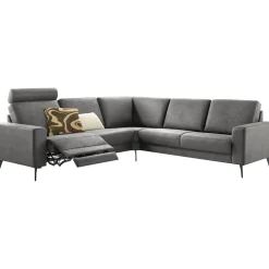 Profijt Meubel Hoekbank rechts Nyborg microleder antraciet premium comfort