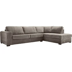 Profijt Meubel Hoekbank rechts Pomasi grijs met diepe zit premium comfort