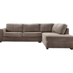 Profijt Meubel Hoekbank rechts Pomasi grijs met diepe zit basic comfort