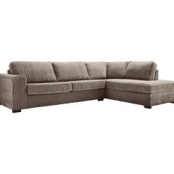 Profijt Meubel Hoekbank rechts Pomasi grijs met diepe zit basic comfort