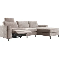 Profijt Meubel Hoekbank rechts Totham bruin relaxfunctie basic comfort