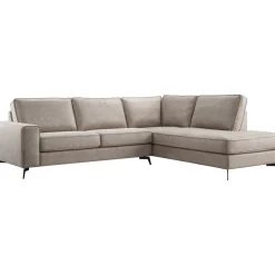 Profijt Meubel Hoekbank rechts Totham microleder taupe basic comfort