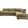 Profijt Meubel Hoekbank rechts Yukom groen met kussens premium comfort