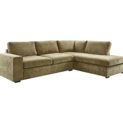 Profijt Meubel Hoekbank rechts Yukom groen met kussen basic comfort