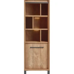 Profijt Meubel Opbergkast Alva 188x63x50 cm orange teak met verlichting