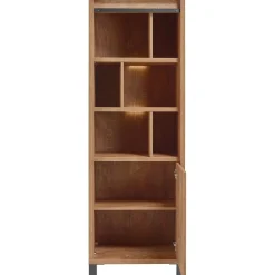 Profijt Meubel Opbergkast Alva 188x63x50 cm orange teak met verlichting