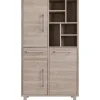 Profijt Meubel Opbergkast Gradoly 200x110x45 cm grijs