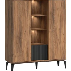 Profijt Meubel Opbergkast Lodetto 165x141x45 cm deur zwart