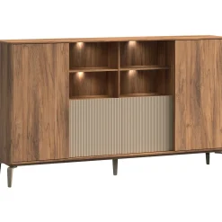 Profijt Meubel Opbergkast Lodetto 236x137x45 cm deuren champagnekleur