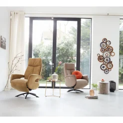 Profijt Meubel Relaxfauteuil Balfour small microleder cognac