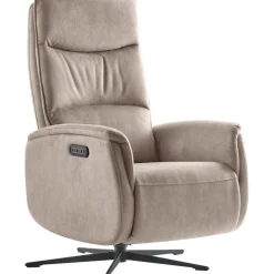Profijt Meubel Relaxfauteuil Candora elektrisch microleder grijs