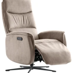 Profijt Meubel Relaxfauteuil Candora elektrisch microleder grijs