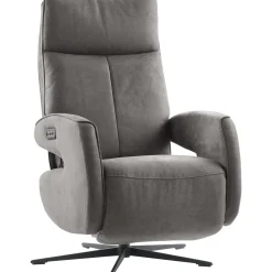 Profijt Meubel Relaxfauteuil Niland elektrisch medium microleder grijs