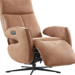 Profijt Meubel Relaxfauteuil Niland elektrisch medium microleder bruin