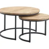 Profijt Meubel Salontafelset Belcoo mango 55 en 75 cm rond