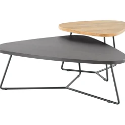 Profijt Meubel Salontafelset Donora 112 en 69 cm driehoekig