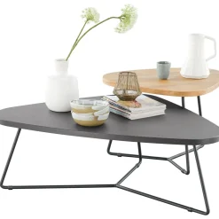 Profijt Meubel Salontafelset Donora 112 en 69 cm driehoekig