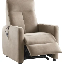 Profijt Meubel Sta-op stoel Novie elektrisch small microleder taupe