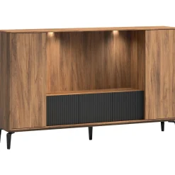 Profijt Meubel Tv-meubel Lodetto 228 cm deuren zwart