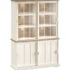 Profijt Meubel Vitrinekast Eldora 210x143x50 cm 2 glazen- en 2 schuifdeuren