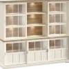 Profijt Meubel Vitrinekast Eldora 210x233x50 cm 5 glazen schuifdeuren