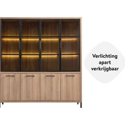 Profijt Meubel Vitrinekast Selinia 200x183x45 cm