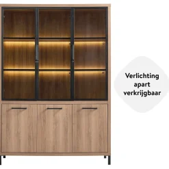 Profijt Meubel Vitrinekast Selinia 200x140x45 cm