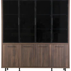 Profijt Meubel Vitrinekast Tenino 200x183x45 cm bruin