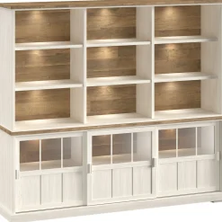 Profijt Meubel Wandmeubel Eldora 210x233x50 cm 3 glazen schuifdeuren