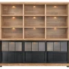 Profijt Meubel Wandmeubel Ladonia 210x233x50 cm 3 glazen deuren