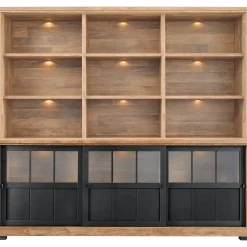 Profijt Meubel Wandmeubel Ladonia 210x233x50 cm 3 glazen deuren